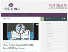 Tablet Screenshot of postutme.net
